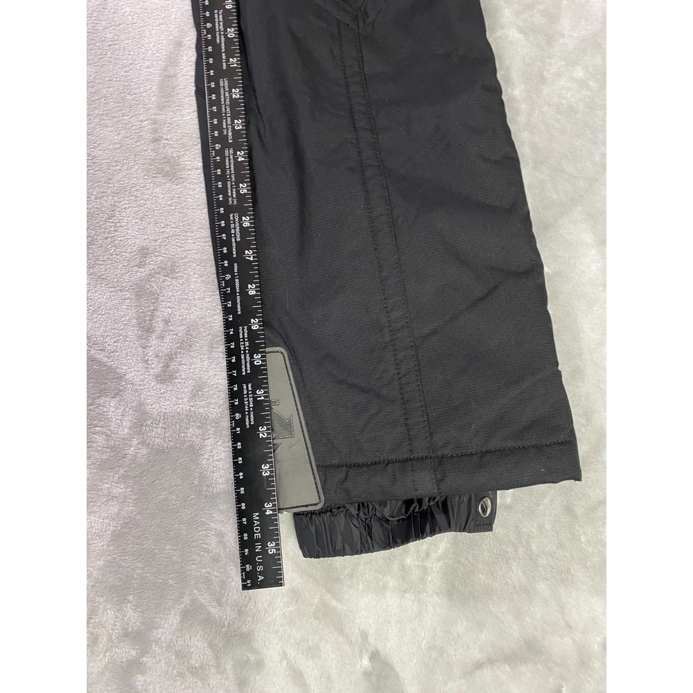 Vintage 80s Descente Ski Bib Men 34 Black Insulated Overalls Gold Alpine Retro - Picture 5 of 16